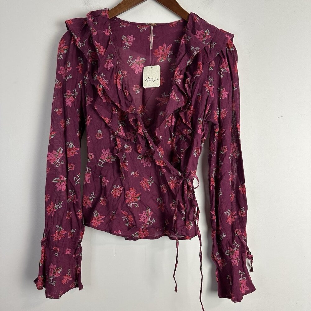 Free People Amanda‎ Ruffle Top Size XS Boho Fairy Whimsigoth Cottagecore